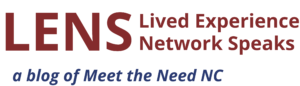 Logo for LENS Lived Experience Network Speaks blog